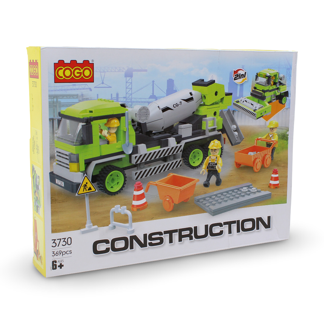 Cogo 2-in-1 Concrete Mixer Building Block Set – 369Pcs