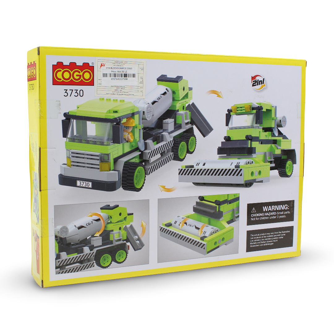 Cogo 2-in-1 Concrete Mixer Building Block Set – 369Pcs