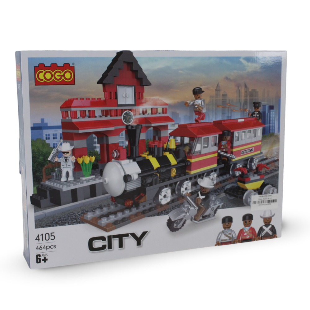 Cogo City Train Station Building Blocks Set – 464 Pieces