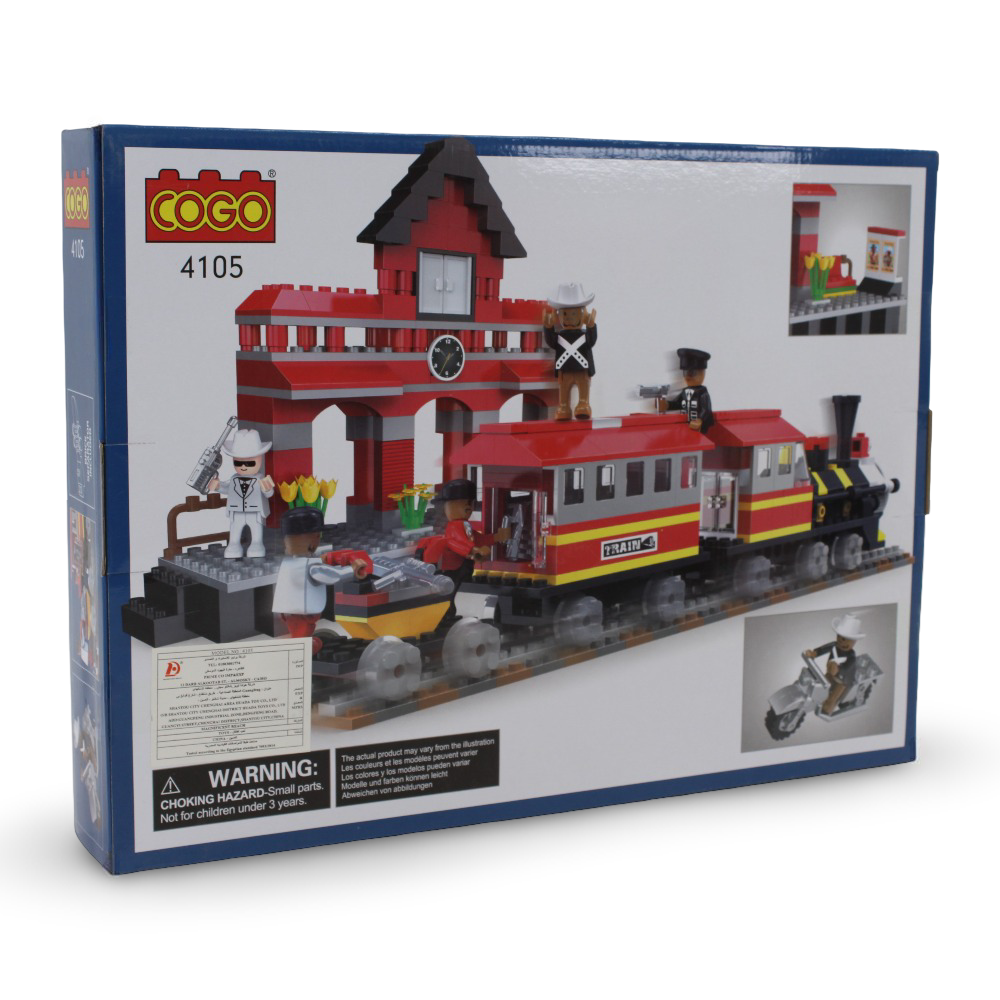 Cogo City Train Station Building Blocks Set – 464 Pieces