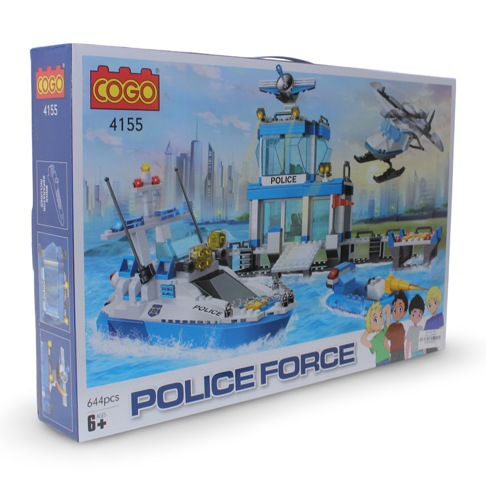 Cogo Police Force Building Blocks Set – 644 Pieces - Toys
