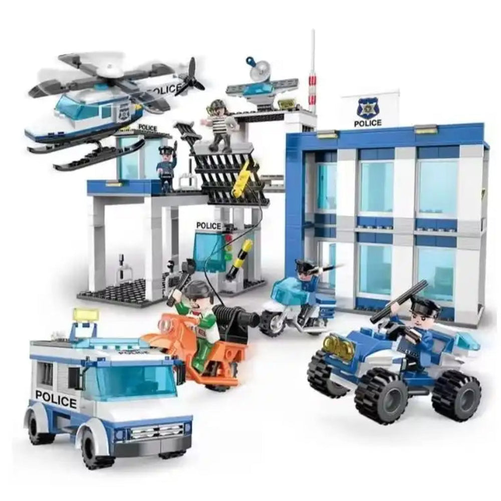 Cogo City Police Station Building Blocks Set – 857 Pcs