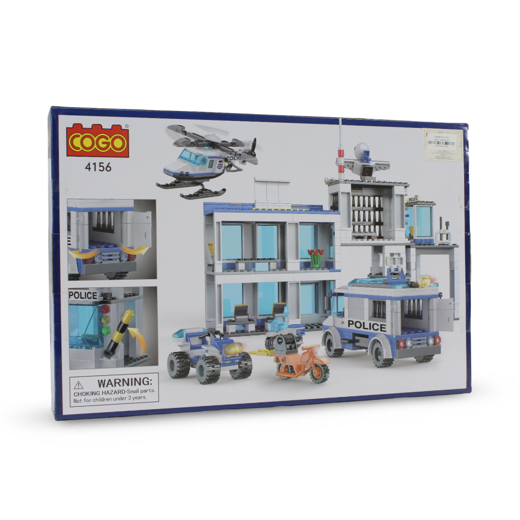 Cogo City Police Station Building Blocks Set – 857 Pcs