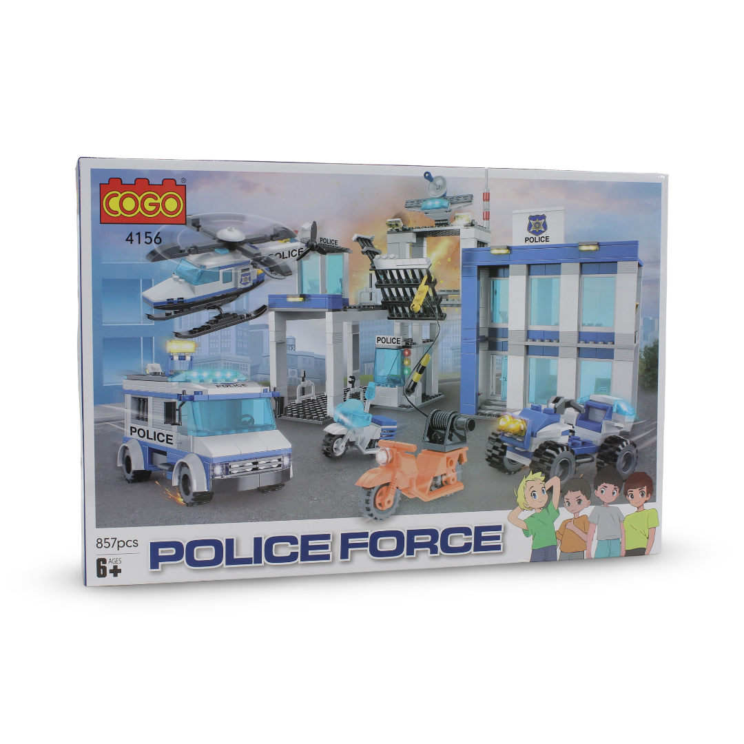 Cogo City Police Station Building Blocks Set – 857 Pcs