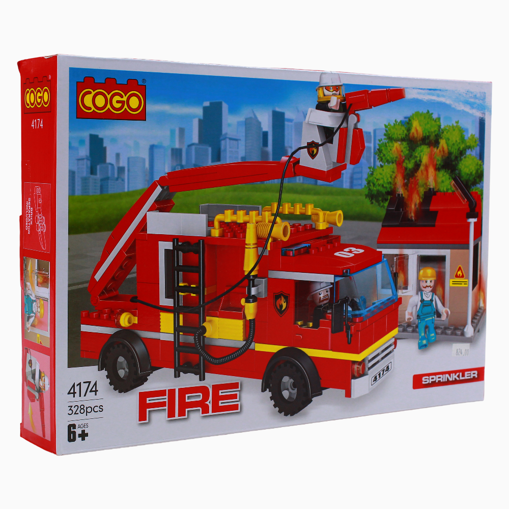 Cogo City Fire Building Block Set – 328 Pcs