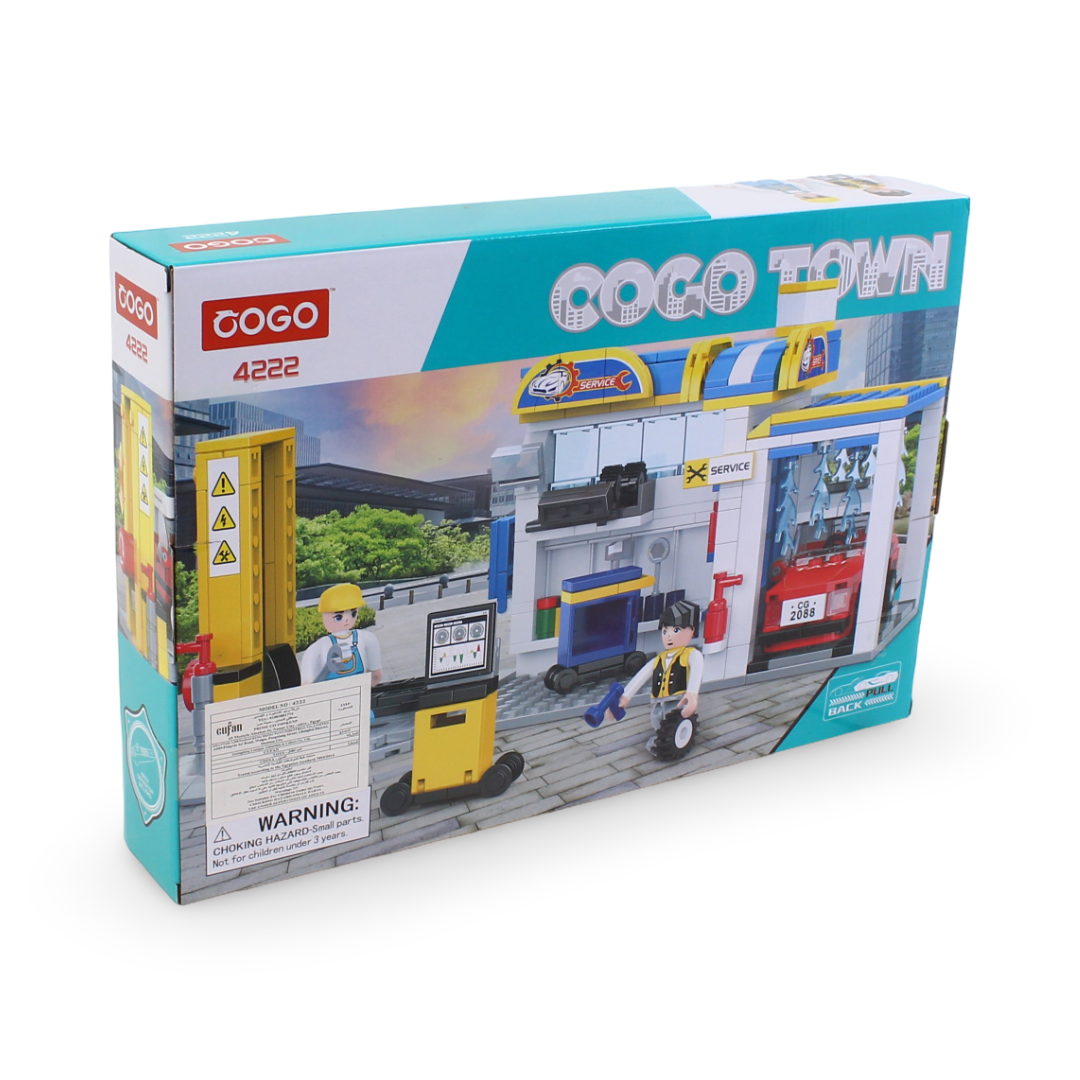 مجموعة مكعبات بناء "متجر خدمة السيارات" من كوجو نيو تاون - 467 قطعة
