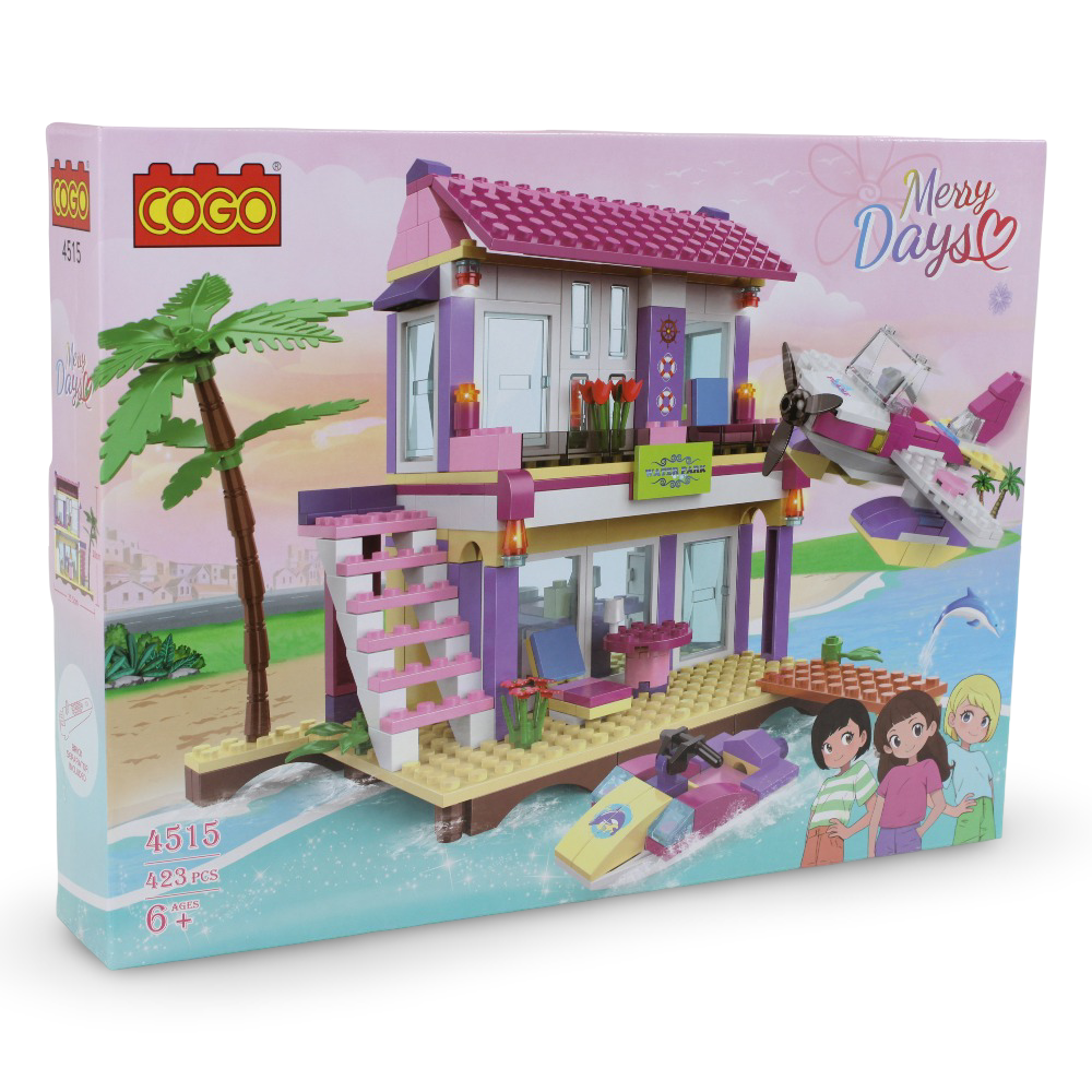 Cogo Merry Days Beach Villa Building Block Set – 423 Pcs