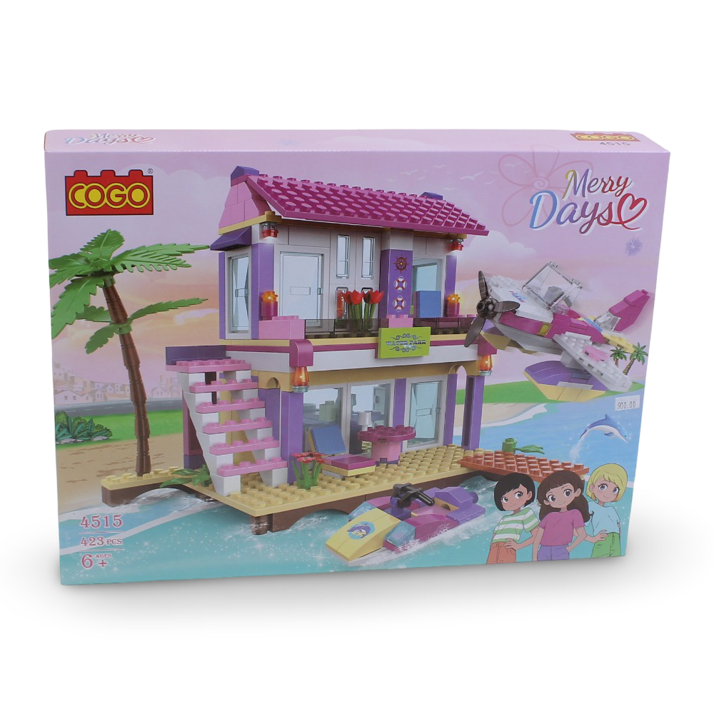 Cogo Merry Days Beach Villa Building Block Set – 423 Pcs