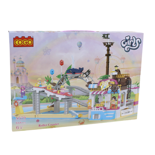 Cogo Pirate Roller Coaster Building Block Set – 648 Pcs