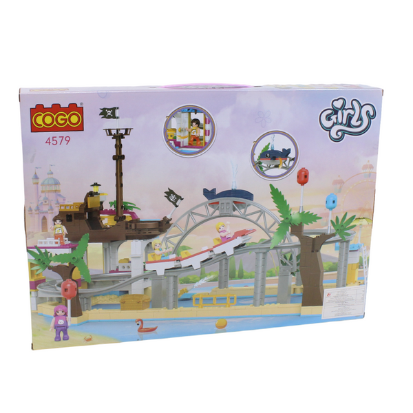Cogo Pirate Roller Coaster Building Block Set – 648 Pcs
