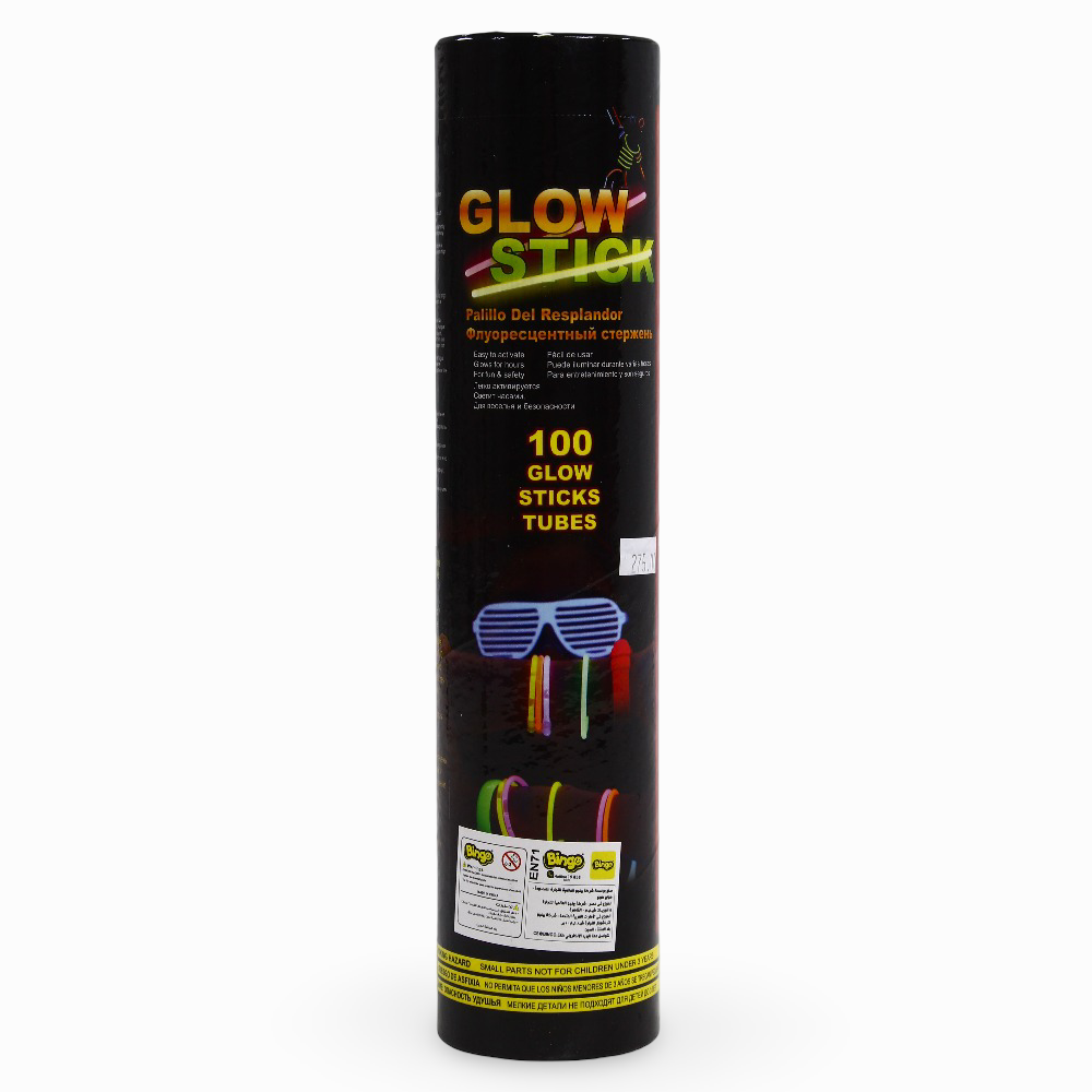 Glow-in-the-Dark Sticks - 100 Pcs