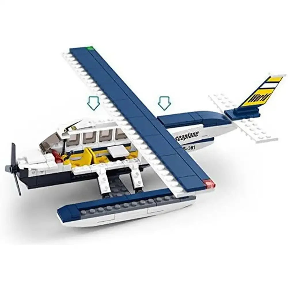 Sluban Aviation Seaplane Building Blocks Set – 214 Pcs