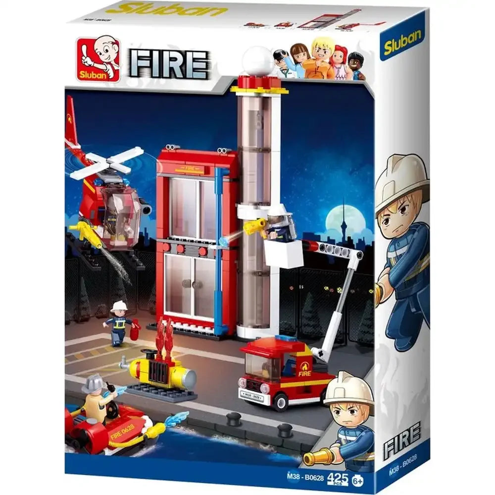 Sluban Fire Substation Building Blocks Set - 425Pcs - Toys