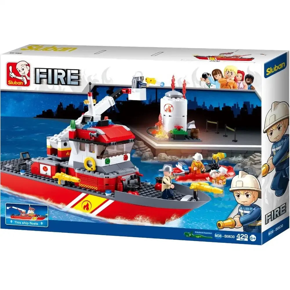 Sluban Fireboat with Oil Tank Building Blocks Set - 429 Pcs