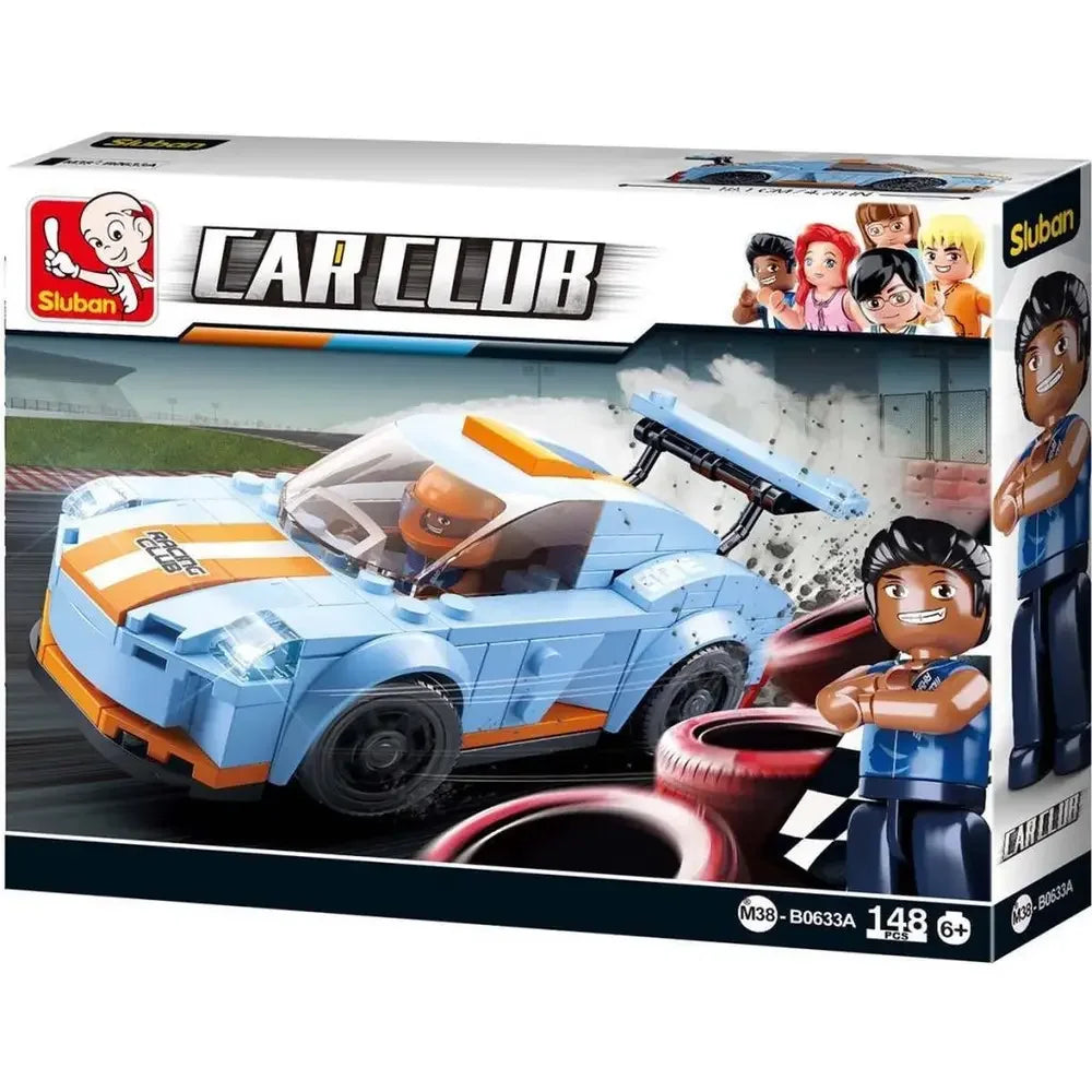 Sluban Car Club Leopard Racing Car Building Blocks Set - 148 Pcs