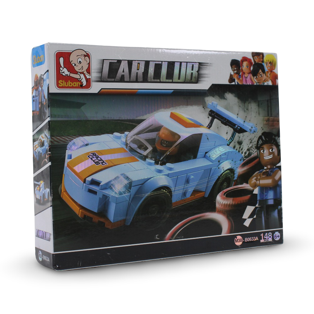 Full Leopard Sluban Car Club Leopard Racing Car Building Blocks Set - 148 Pcs – Ourkids