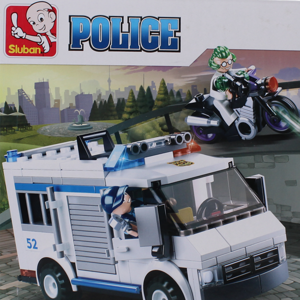 Sluban Police Prisoner Transport Vehicle Building Blocks Set – 117 Pcs