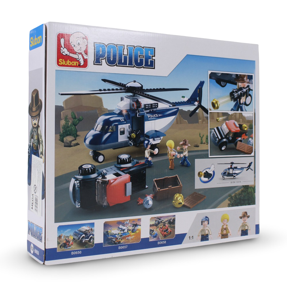 Sluban Police Helicopter Blocks Set - 285Pcs