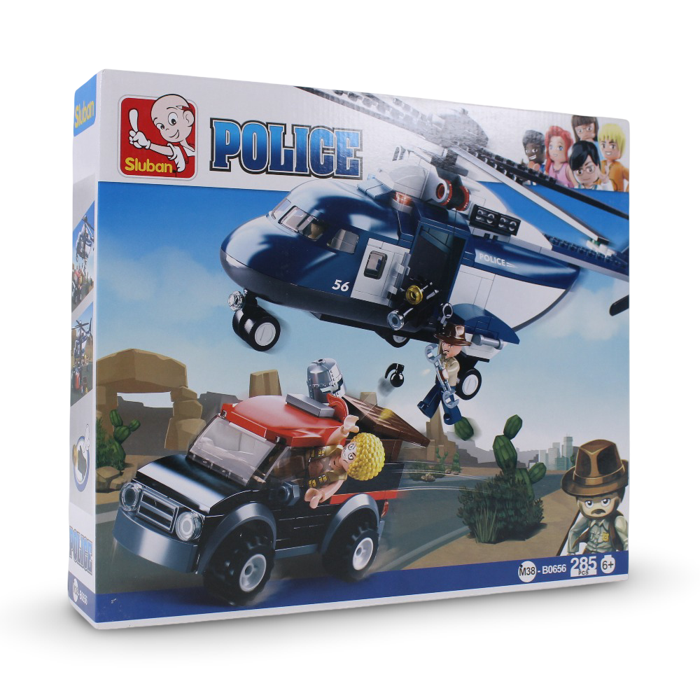 Sluban Police Helicopter Blocks Set - 285Pcs