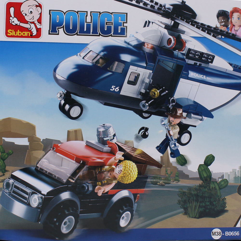 Sluban Police Helicopter Blocks Set - 285Pcs