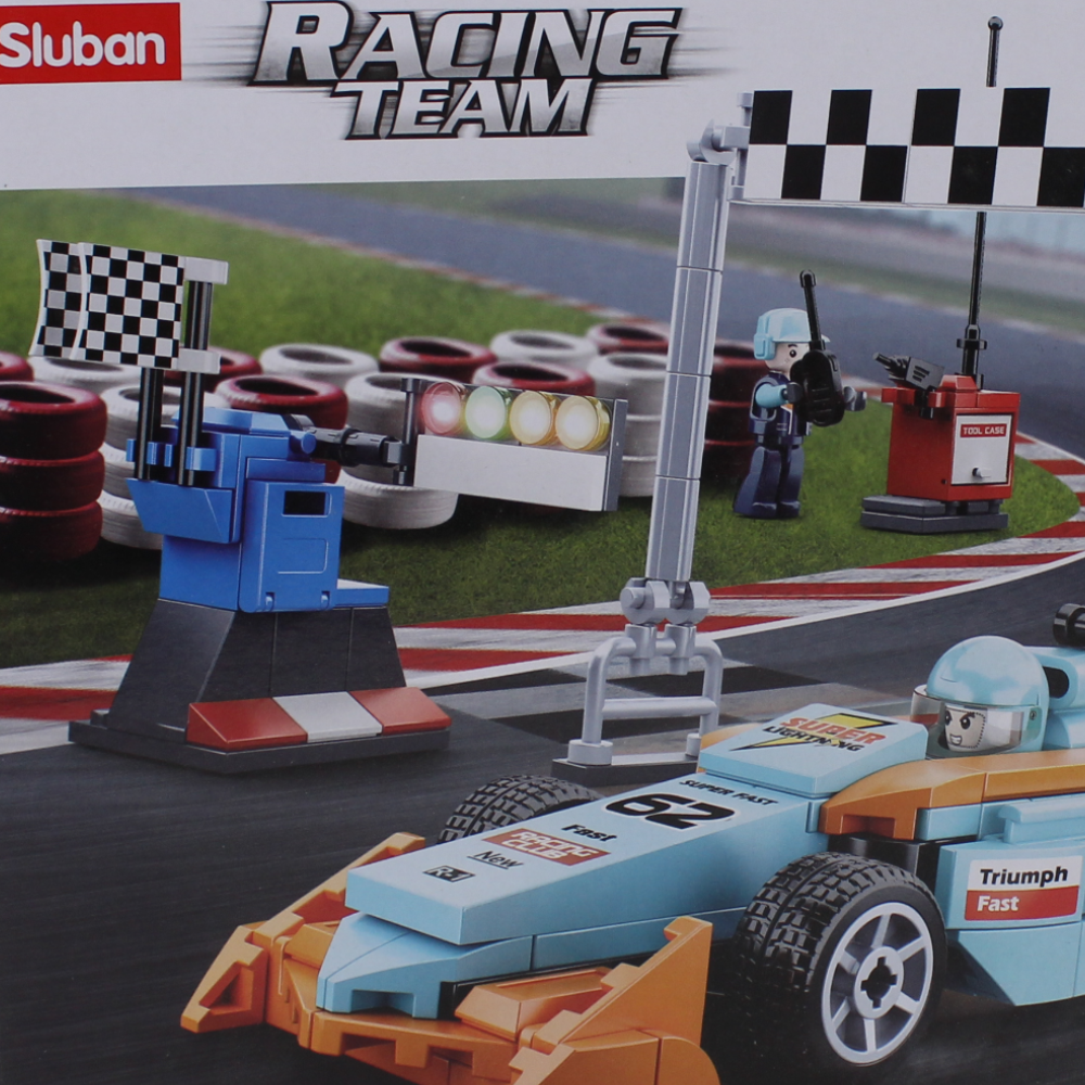 Sluban Racing Team F1 Small Circuit Building Blocks Set - 210 Pcs