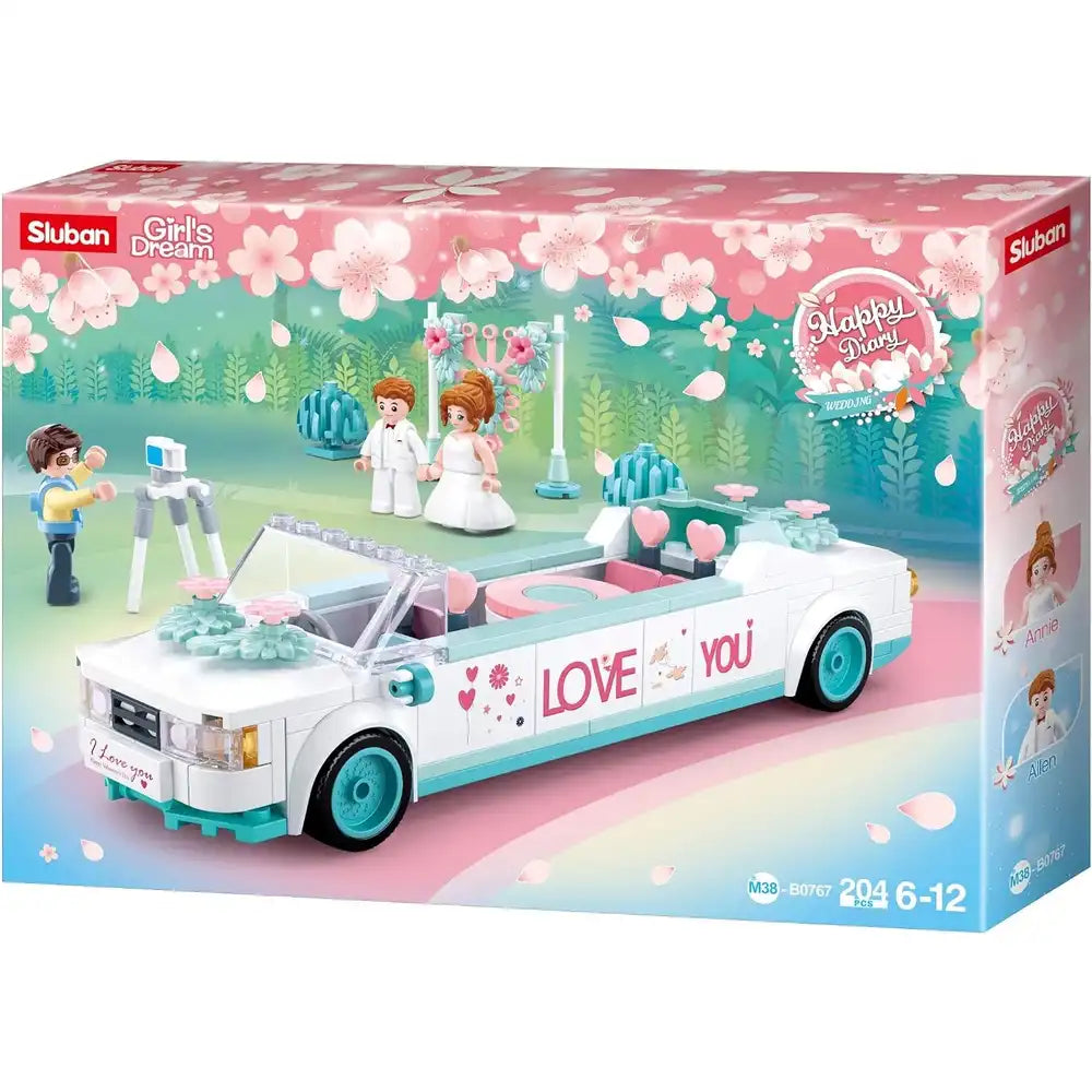 Sluban Girls Dream Limousine Building Blocks Set - 204 Pcs