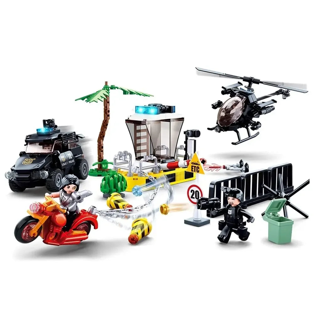 Sluban Police Border Control Building Blocks – 373 Pieces - Toys