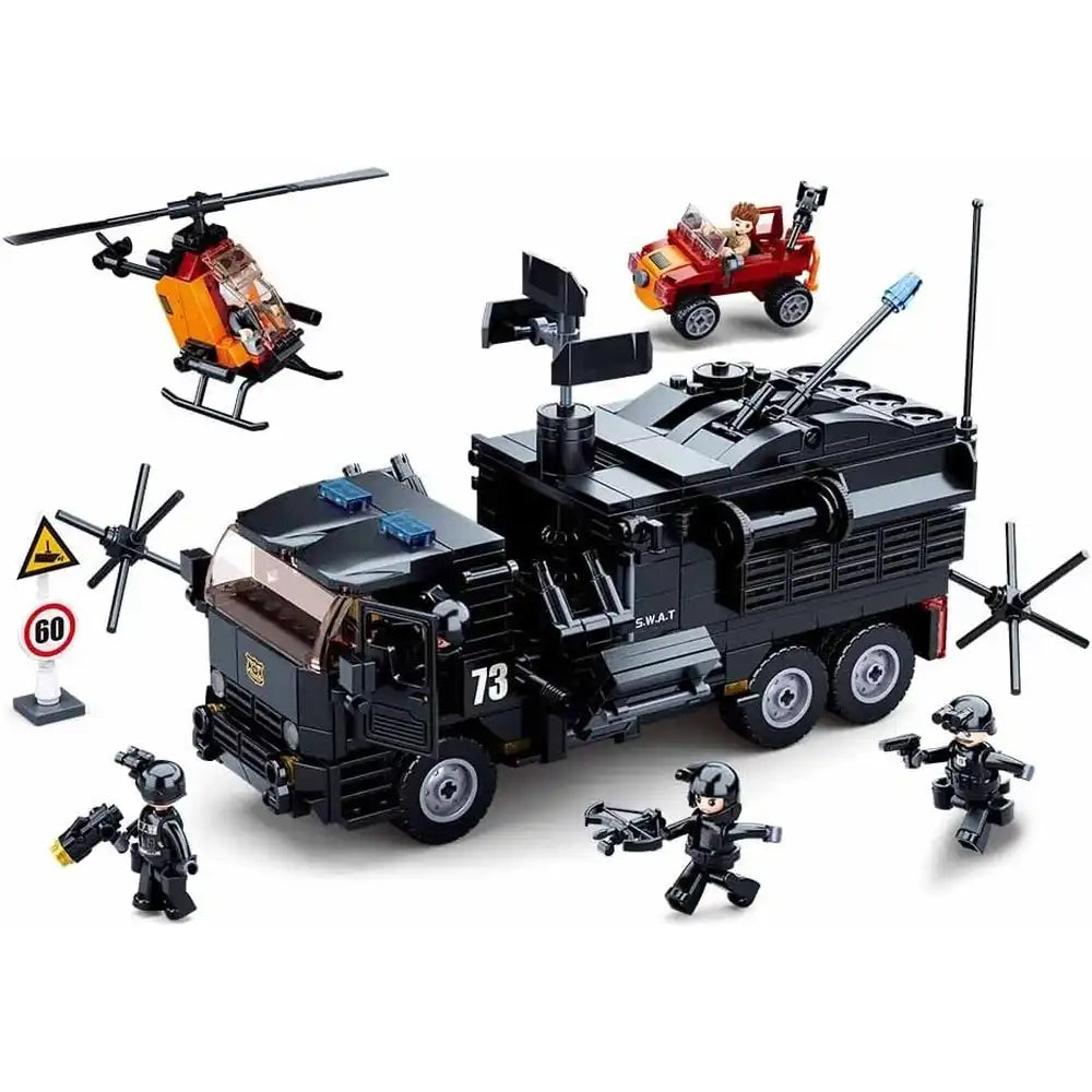 Sluban Police Command Truck Building Blocks – 759 Pieces