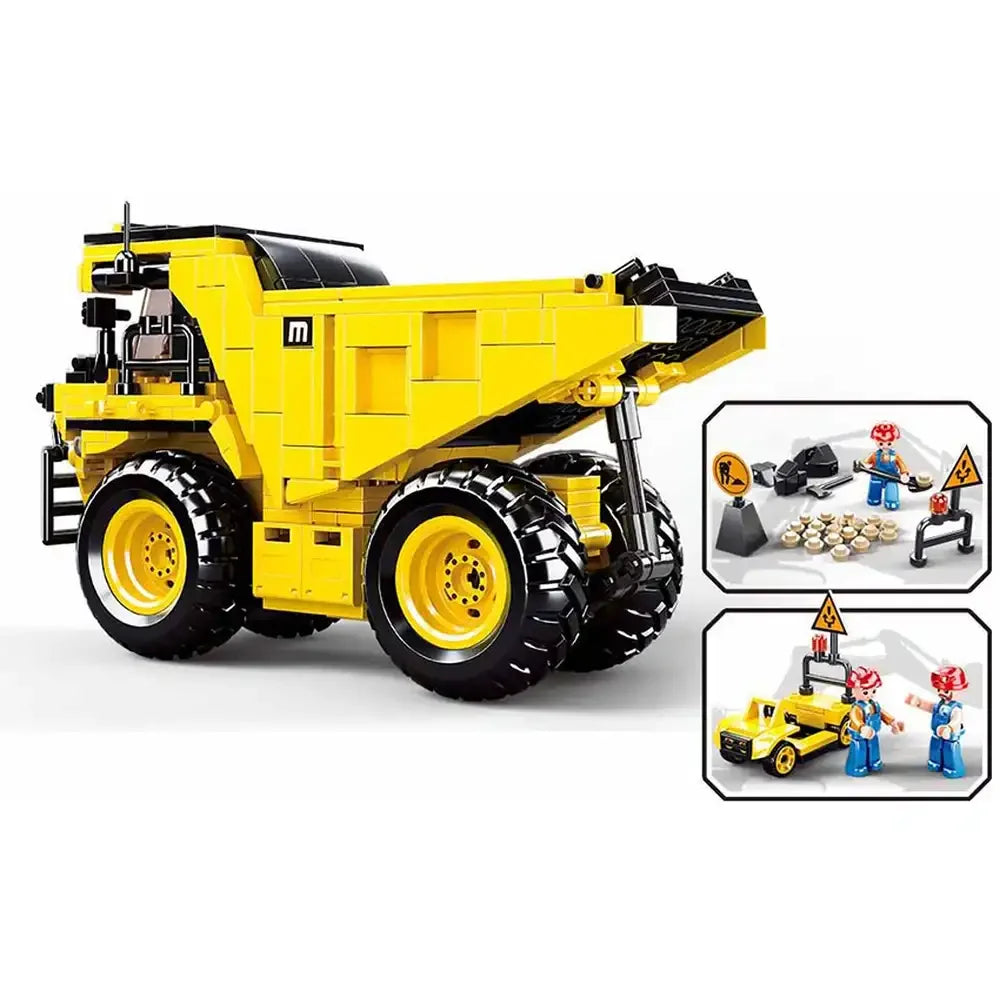Sluban Town Construction Big Mine Wagon Building Blocks – 416 Pieces - Toys