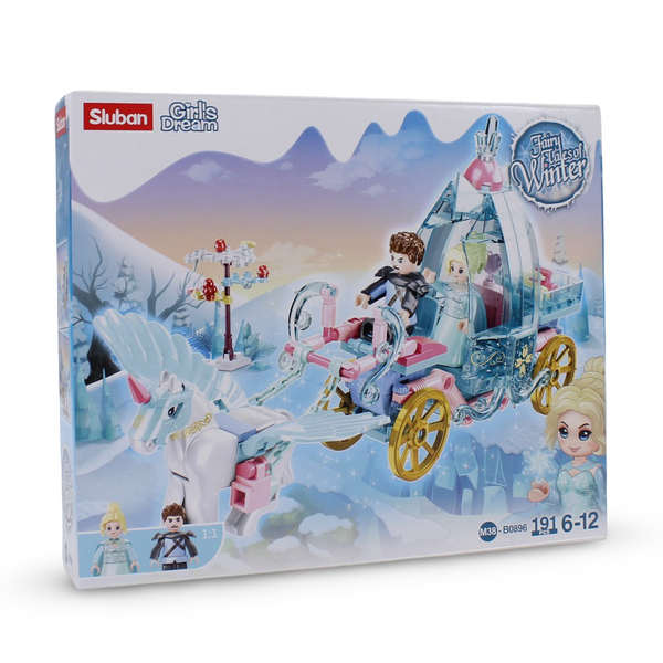 Sluban Girls Dream Fairy Tales of Winter Carriage Building Blocks Set - 191 Pcs