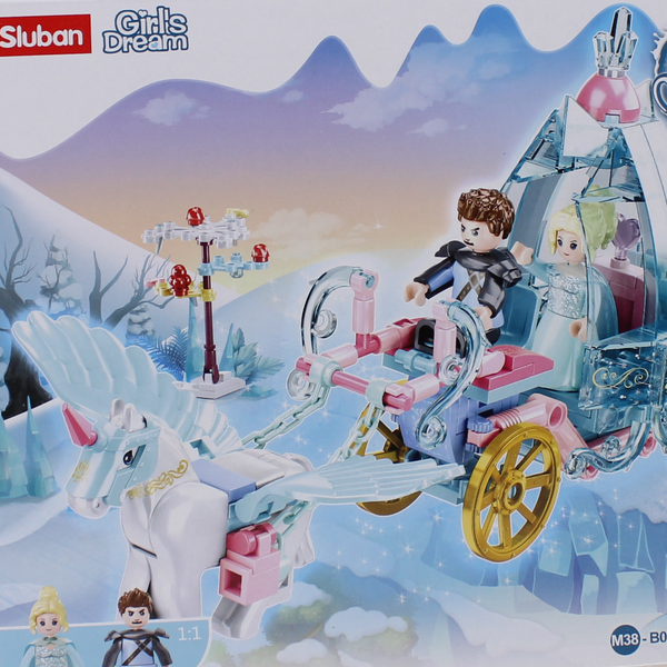 Sluban Girls Dream Fairy Tales of Winter Carriage Building Blocks Set - 191 Pcs