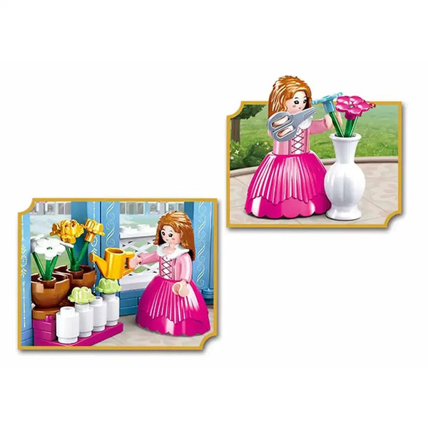 Sluban Girls Dream Flower Shop Building Blocks Set - 154 Pcs