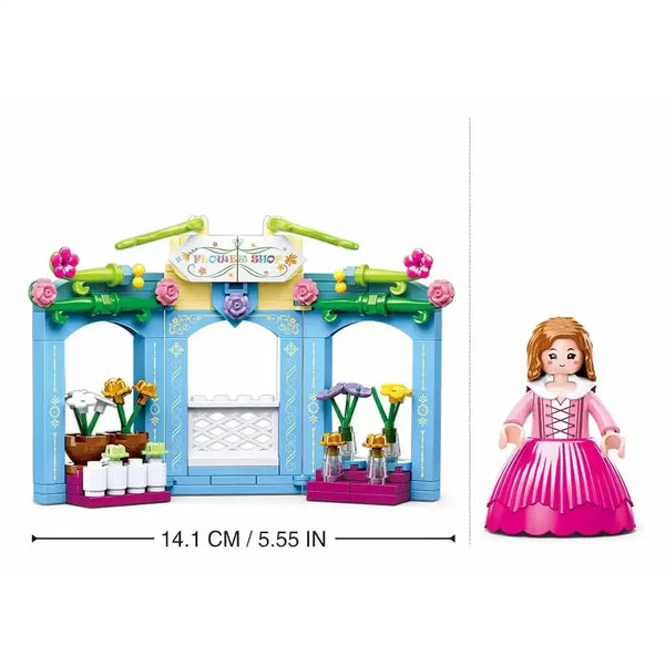 Sluban Girls Dream Flower Shop Building Blocks Set - 154 Pcs