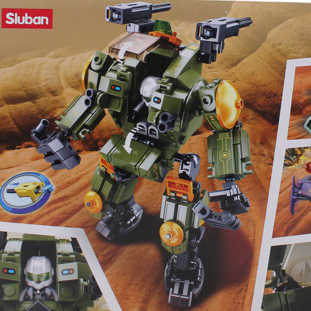 Sluban Atomic Uprising Storm Dire Wolf Assult Robot Building Blocks Set - 353 Pcs