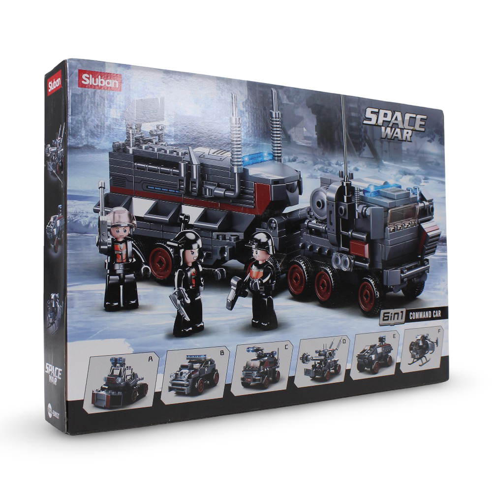 Sluban 6-in-1 Space War Command Vehicle - 557Pcs