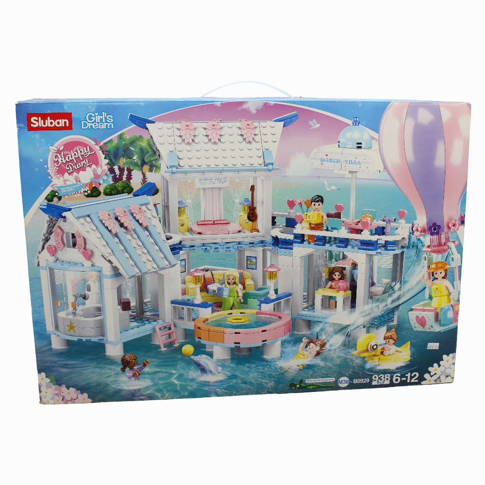 Sluban Swimming Pool by the Sea Building Blocks - 938 Pcs