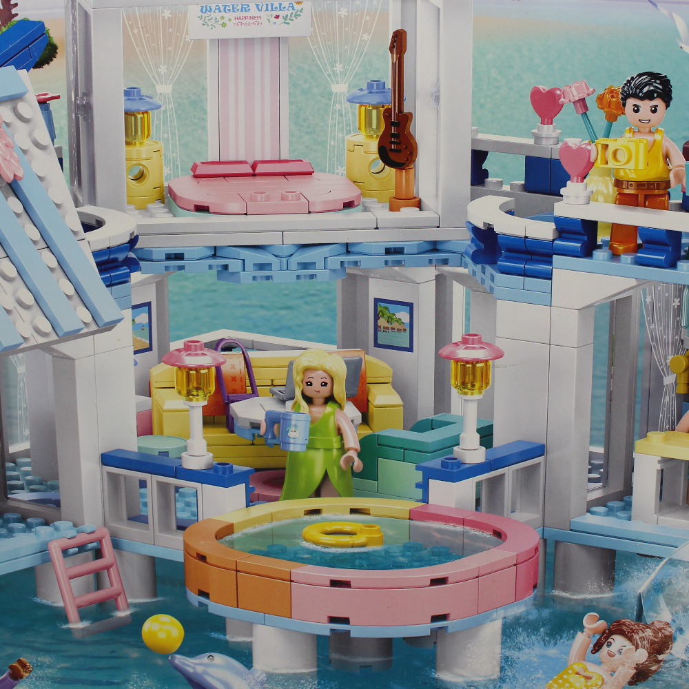Sluban Swimming Pool by the Sea Building Blocks - 938 Pcs