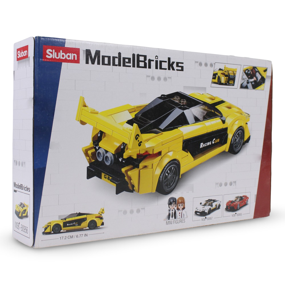 Sluban Model Bricks Yellow English Super Car - 283Pcs