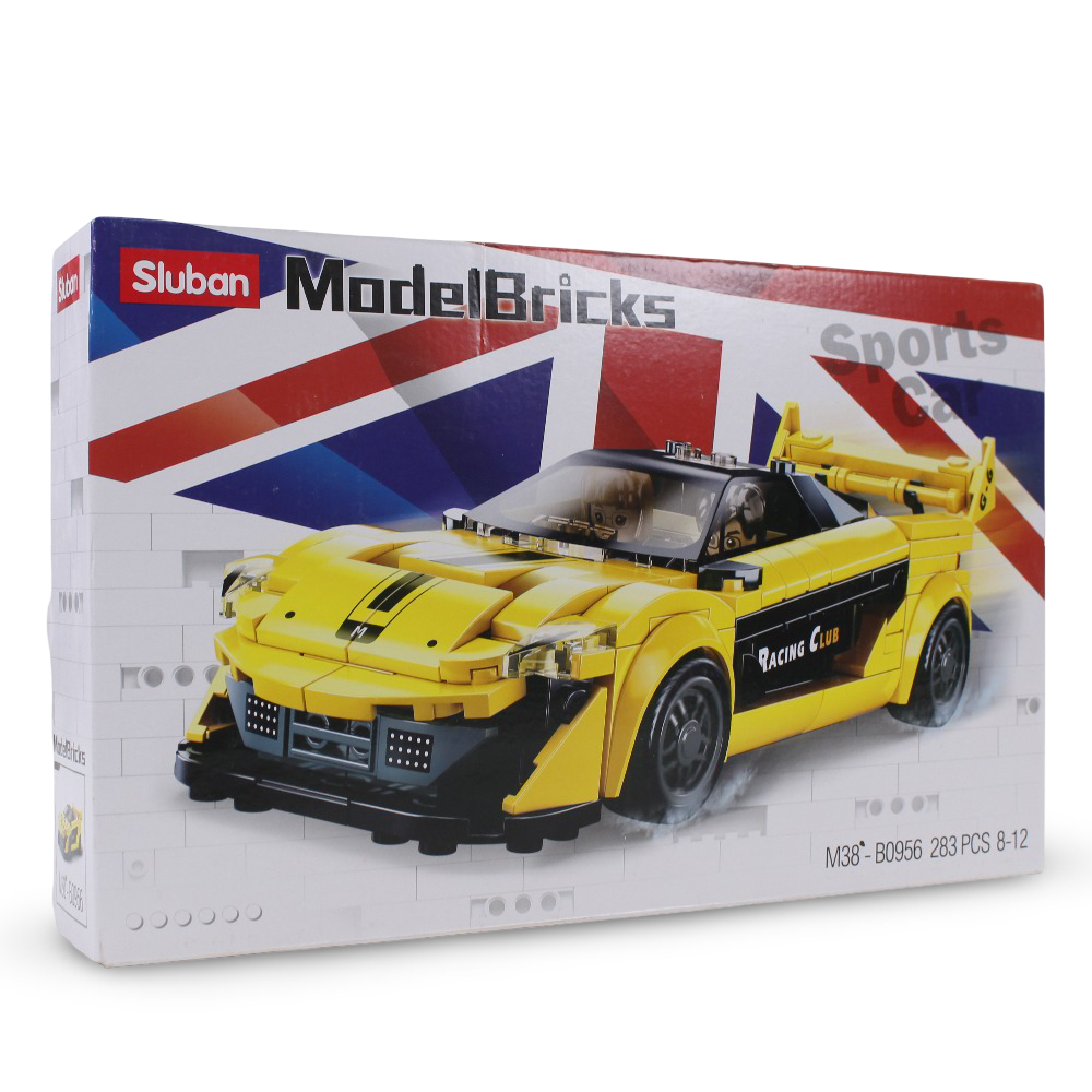 Sluban Model Bricks Yellow English Super Car - 283Pcs