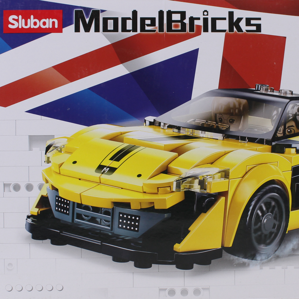 Sluban Model Bricks Yellow English Super Car - 283Pcs
