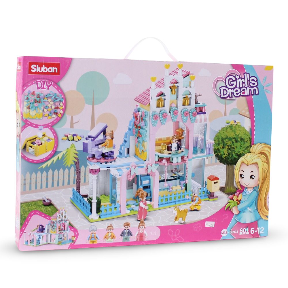 Sluban Girls Dream Apartment Building Blocks Set - 596 Pcs