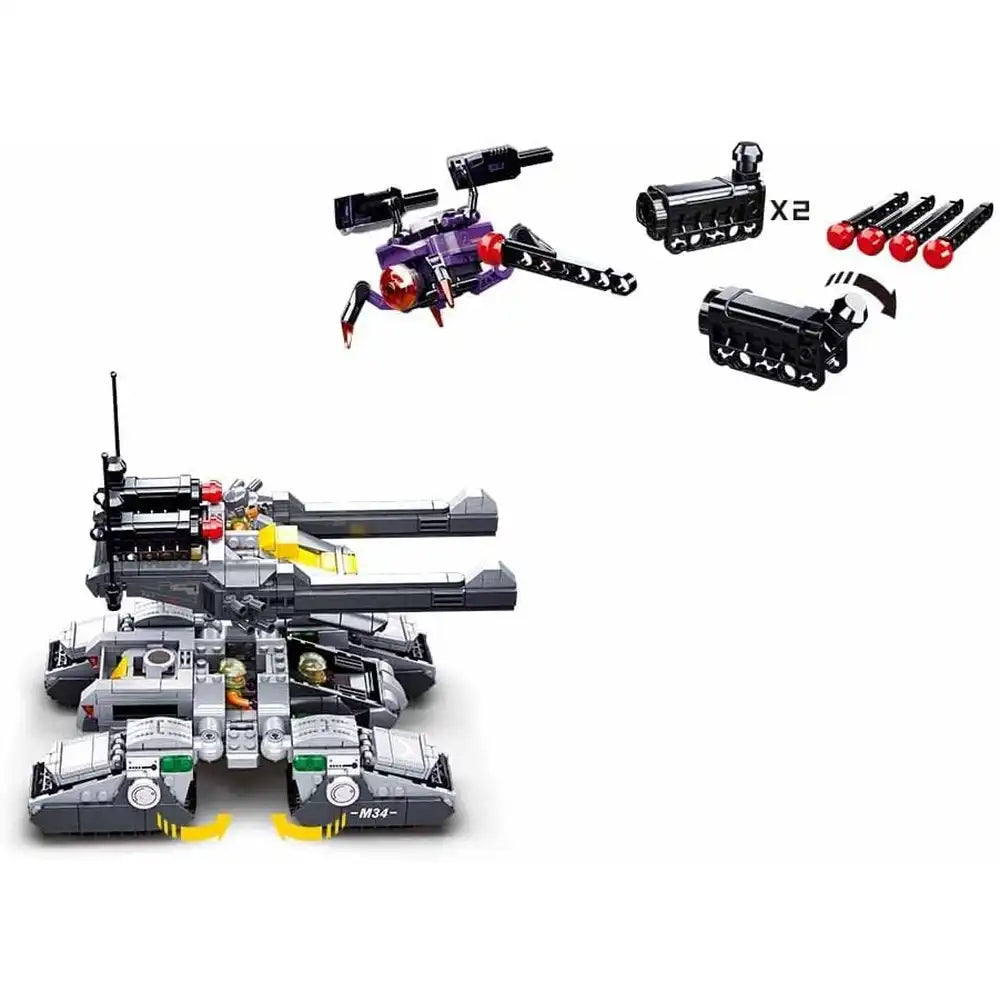 Sluban Atomic Uprising Storm Advanced Military Vehicle Kit Building Blocks Set - 939 Pcs