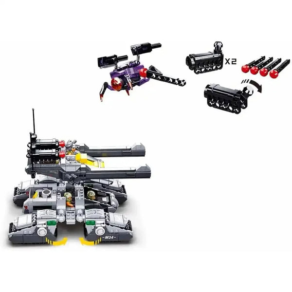 Sluban Atomic Uprising Storm Advanced Military Vehicle Kit Building Blocks Set - 939 Pcs