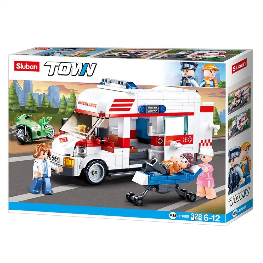 Sluban Town Ambulance Bricks Set - 328Pcs