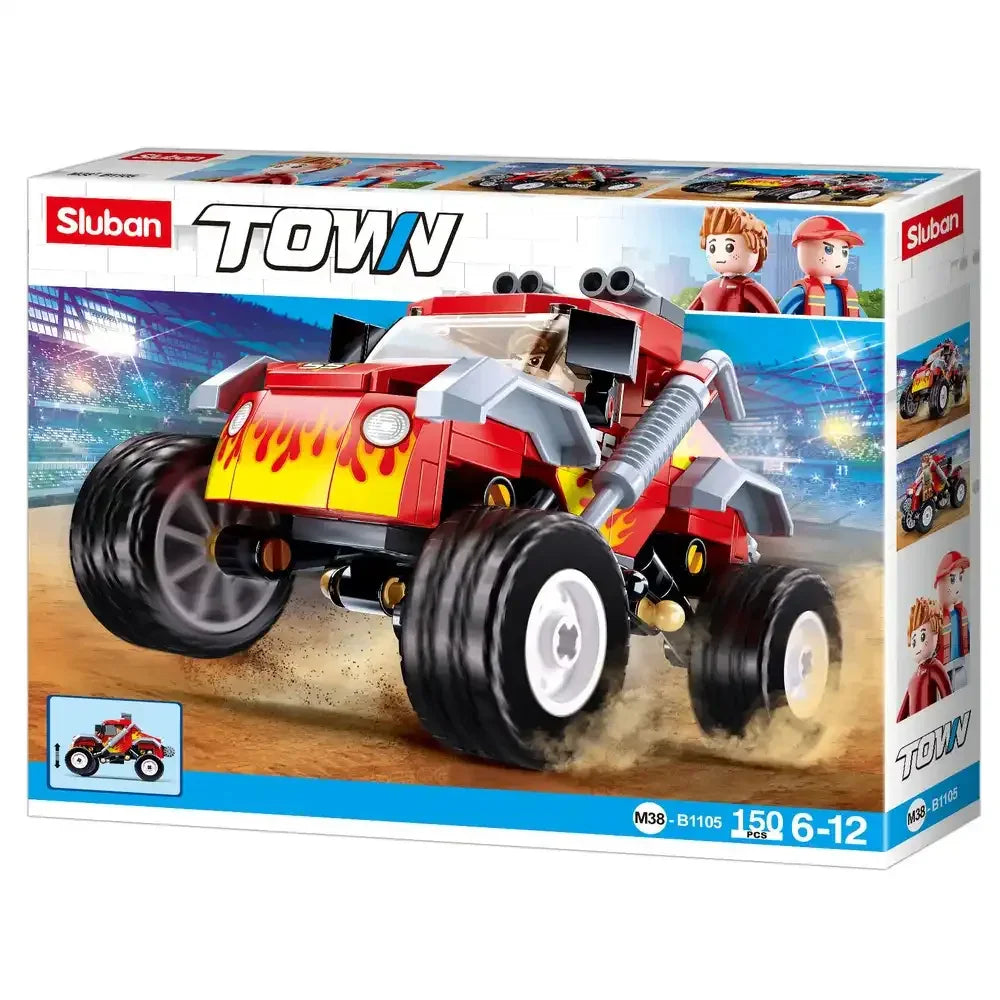 Sluban Town Off-Road Red Vehicle Building Blocks Set - 150 Pcs
