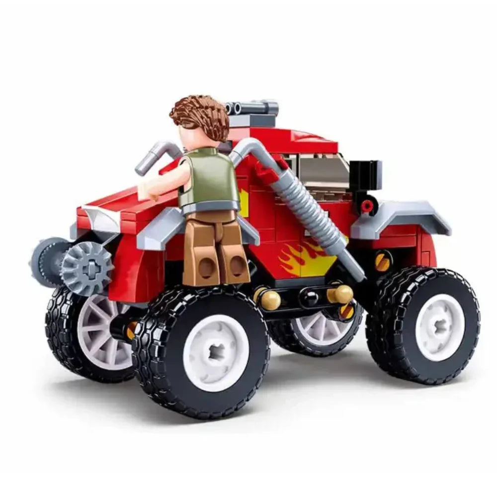 Sluban Town Off-Road Red Vehicle Building Blocks Set - 150 Pcs
