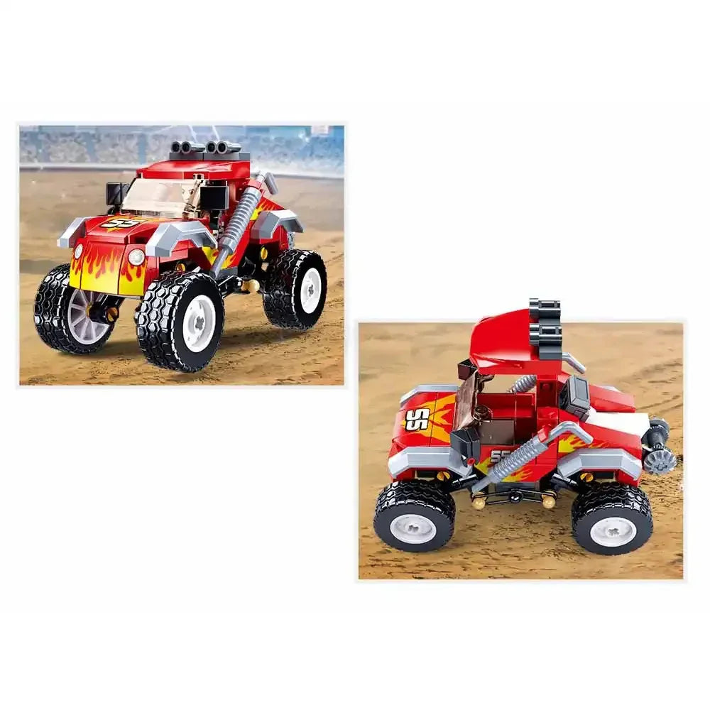 Sluban Town Off-Road Red Vehicle Building Blocks Set - 150 Pcs