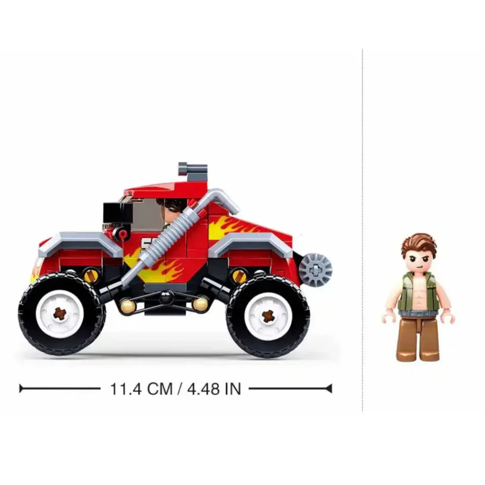 Sluban Town Off-Road Red Vehicle Building Blocks Set - 150 Pcs
