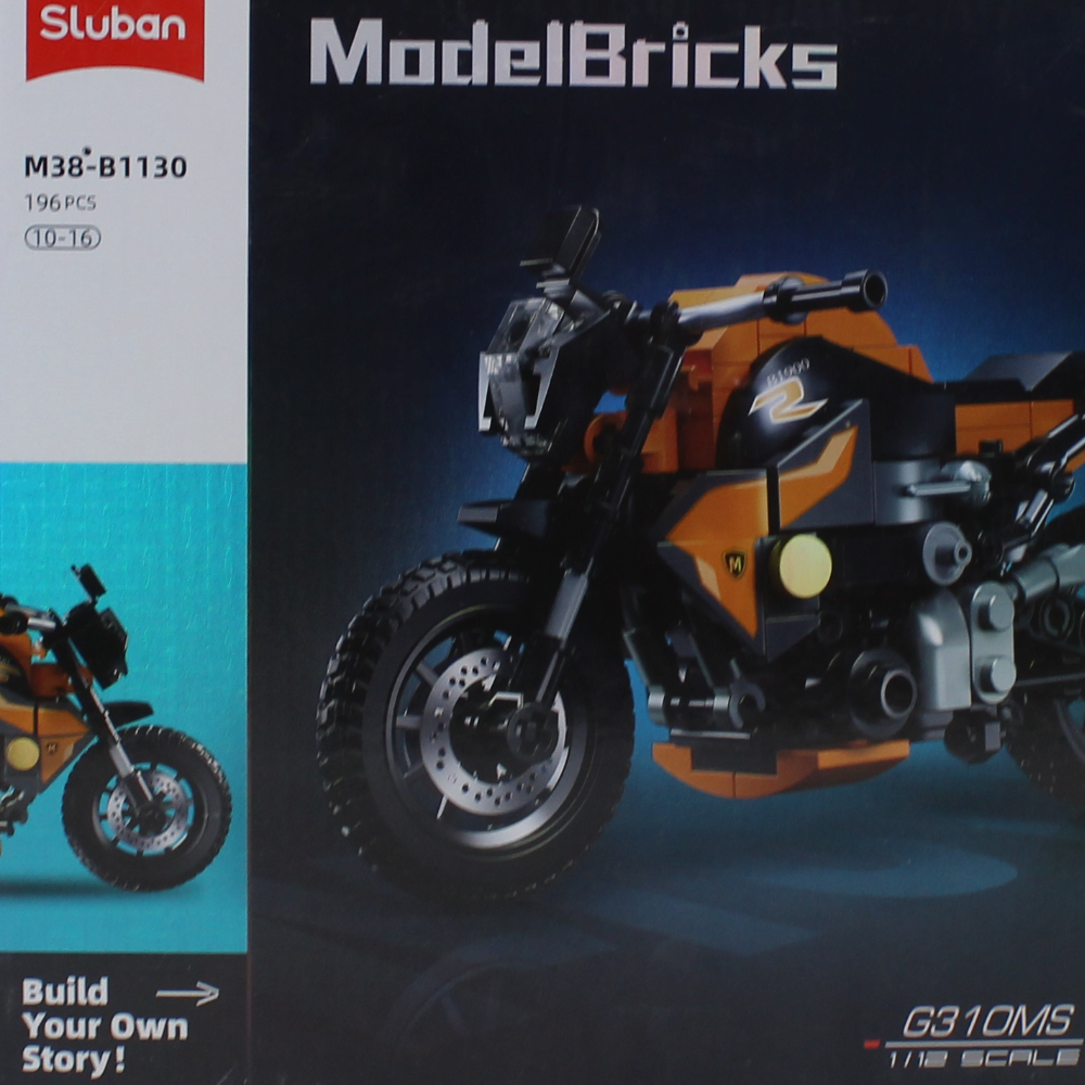 Sluban Model Bricks Motorcycle Building Blocks Set - 196 Pcs