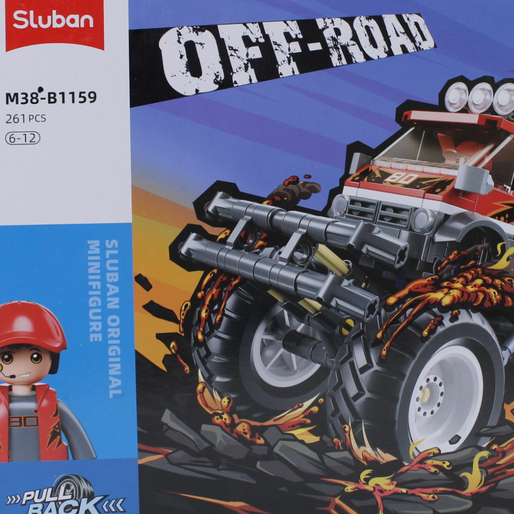Sluban Power Bricks Off Road Bigfoot Red Vehicle - 261Pcs